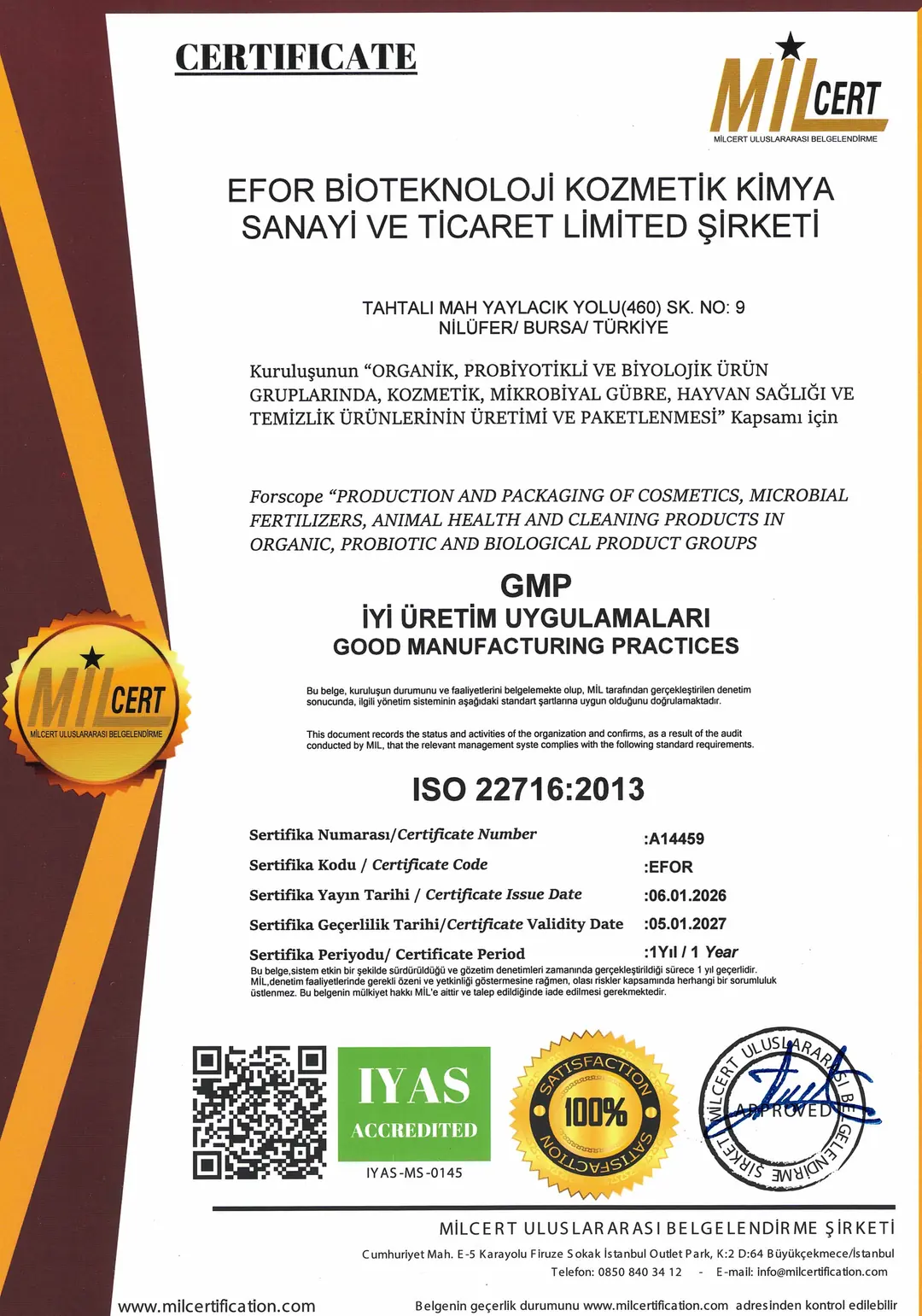 GMP belgesi