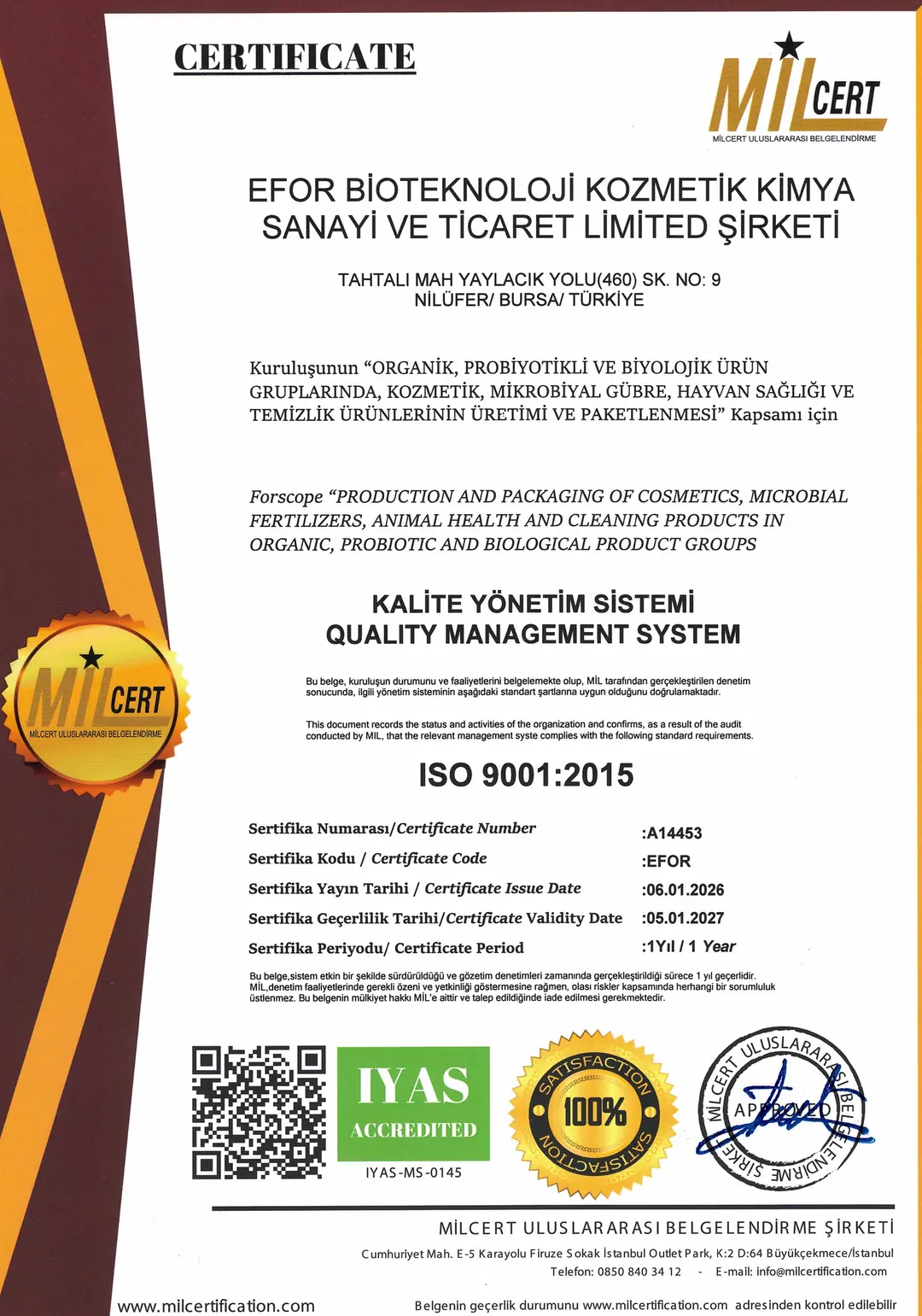 ISO 9001 belgesi